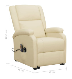 Fauteuil de massage Crème Similicuir