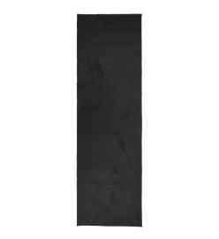 Tapis OVIEDO à poils courts noir 80x250 cm