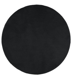 Tapis OVIEDO à poils courts noir Ø 240 cm