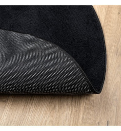 Tapis OVIEDO à poils courts noir Ø 240 cm