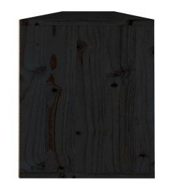 Armoires murales 2 pcs Noir 100x30x35 cm Bois de pin massif