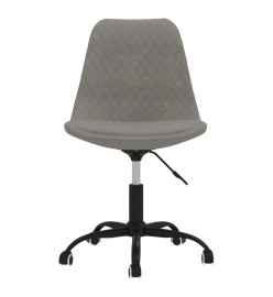 Chaise pivotante de bureau Gris clair Tissu