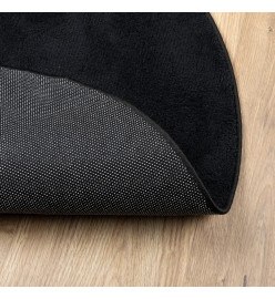Tapis OVIEDO à poils courts noir Ø 120 cm