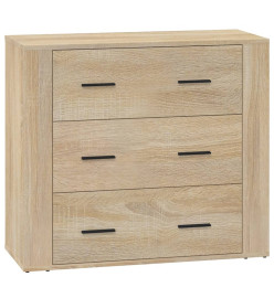 Buffet Chêne sonoma 80x33x70 cm Bois d'ingénierie