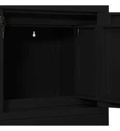 Armoire de bureau Noir 90x40x102 cm Acier