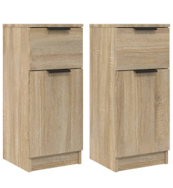 Buffets 2 pcs Chêne Sonoma 30x30x70 cm Bois d'ingénierie