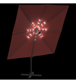 Parasol cantilever à LED Terre cuite 400x300 cm