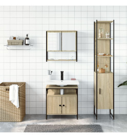 Ensemble de meubles de salle de bain 3 pcs chêne sonoma