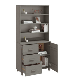 Buffet HAMAR Bois massif de pin Gris clair