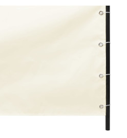 Écran de balcon Crème 100x240 cm Tissu Oxford