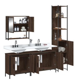 Ensemble de meubles de salle de bain 4 pcs Chêne marron