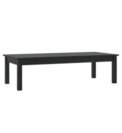 Table basse Noir 110x50x30 cm Bois massif de pin