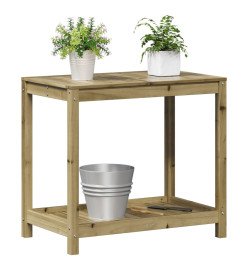 Table de rempotage avec étagère 82,5x50x75 cm bois pin imprégné