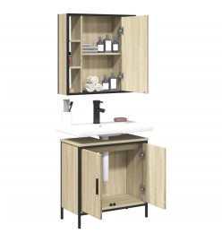 Ensemble de meubles de salle de bain 2 pcs chêne sonoma