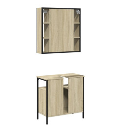 Ensemble de meubles de salle de bain 2 pcs chêne sonoma