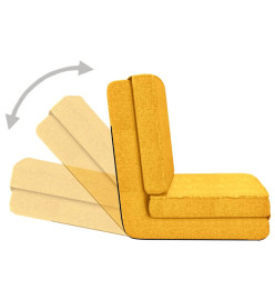 Chaise pliable de sol Jaune moutarde Tissu