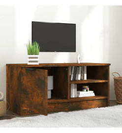 Meuble TV Chêne fumé 80x35x36,5 cm Bois d'ingénierie