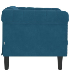 Fauteuil bleu velours