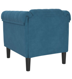 Fauteuil bleu velours