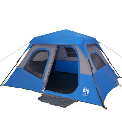 Tente de camping 6 personnes bleu 344x282x192 cm