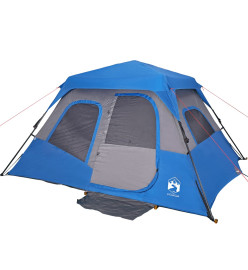 Tente de camping 6 personnes bleu 344x282x192 cm