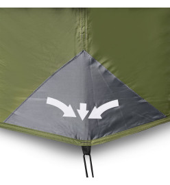 Tente de camping 10 personnes vert 443x437x229 cm