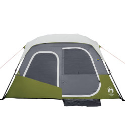 Tente de camping avec lumière LED vert 344x282x212 cm