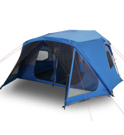 Tente de camping 10 personnes bleu 443x437x229 cm