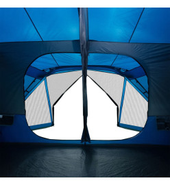 Tente de camping 10 personnes bleu 443x437x229 cm