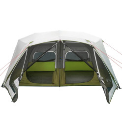 Tente de camping avec lumière LED vert 443x437x229 cm