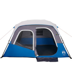 Tente de camping avec lumière LED bleu 344x282x212 cm