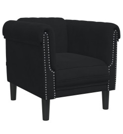 Fauteuil noir velours