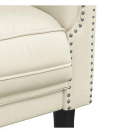 Fauteuil crème velours