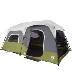 Tente de camping avec lumière LED vert 441x288x217 cm