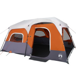 Tente de camping avec lumière LED gris et orange 441x288x217 cm