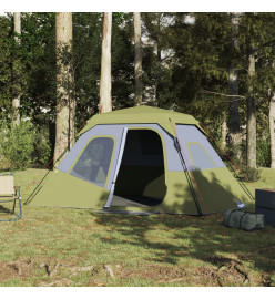 Tente de camping 6 personnes vert 344x282x192 cm