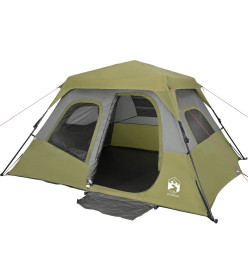 Tente de camping 6 personnes vert 344x282x192 cm