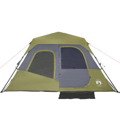 Tente de camping 6 personnes vert 344x282x192 cm