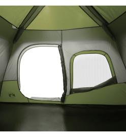 Tente de camping 6 personnes vert 344x282x192 cm