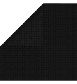 Couverture de piscine rectangulaire 500x300 cm PE Noir