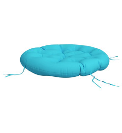 Coussin rond turquoise Ø 100 x11 cm tissu oxford