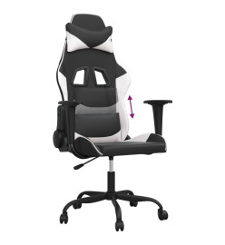 Chaise de jeu Noir et blanc Similicuir