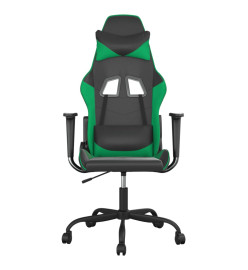 Chaise de jeu de massage Noir et vert Similicuir