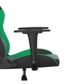 Chaise de jeu de massage Noir et vert Similicuir