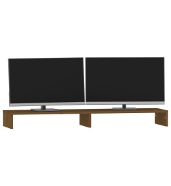 Support de moniteur Marron miel 100x27x10 cm Bois de pin solide