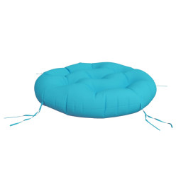 Coussin rond turquoise Ø 60 x11 cm tissu oxford