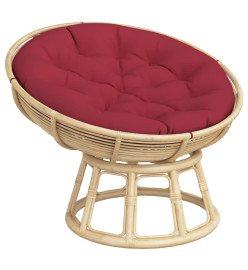 Coussin rond rouge bordeaux Ø 100 x11 cm tissu oxford