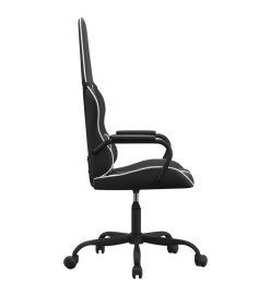 Chaise de jeu de massage Blanc et noir Similicuir