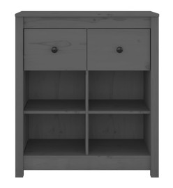 Buffet Gris 70x35x80 cm Bois massif de pin