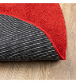 Tapis OVIEDO à poils courts rouge Ø 80 cm